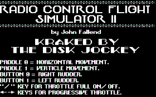 Radio Control Flight Simulator Title Screen